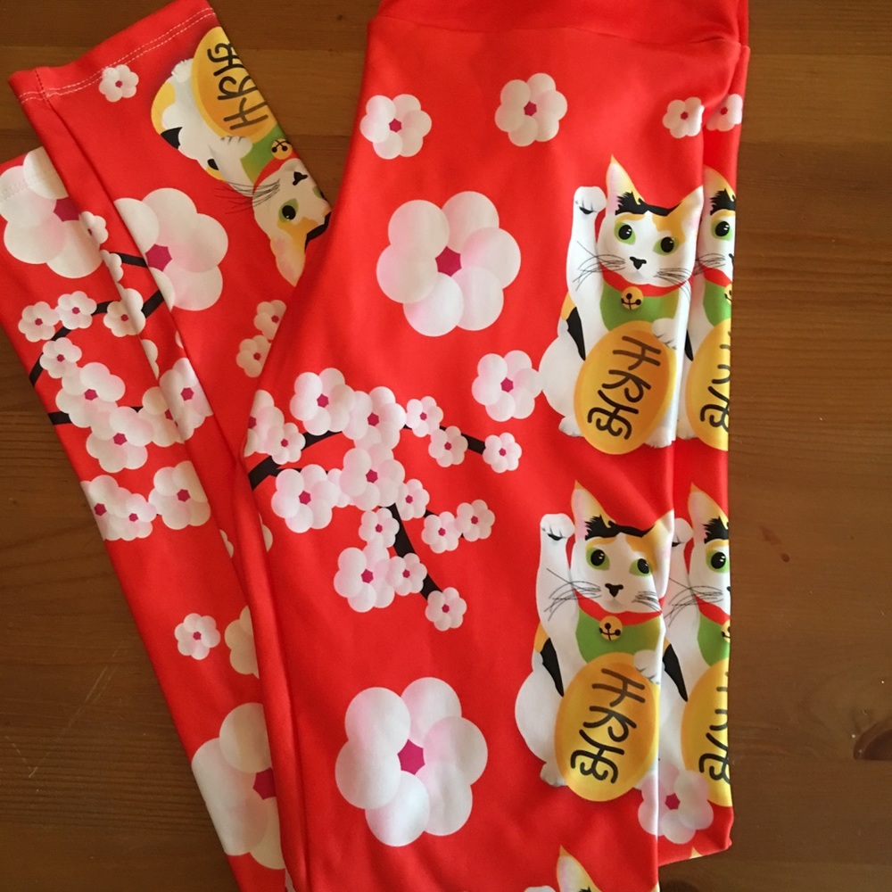 Society 6 lucky cat leggings